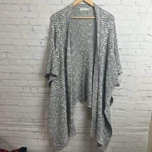 Abercrombie and Fitch Poncho Open Front Cardigan XS/S Grey White